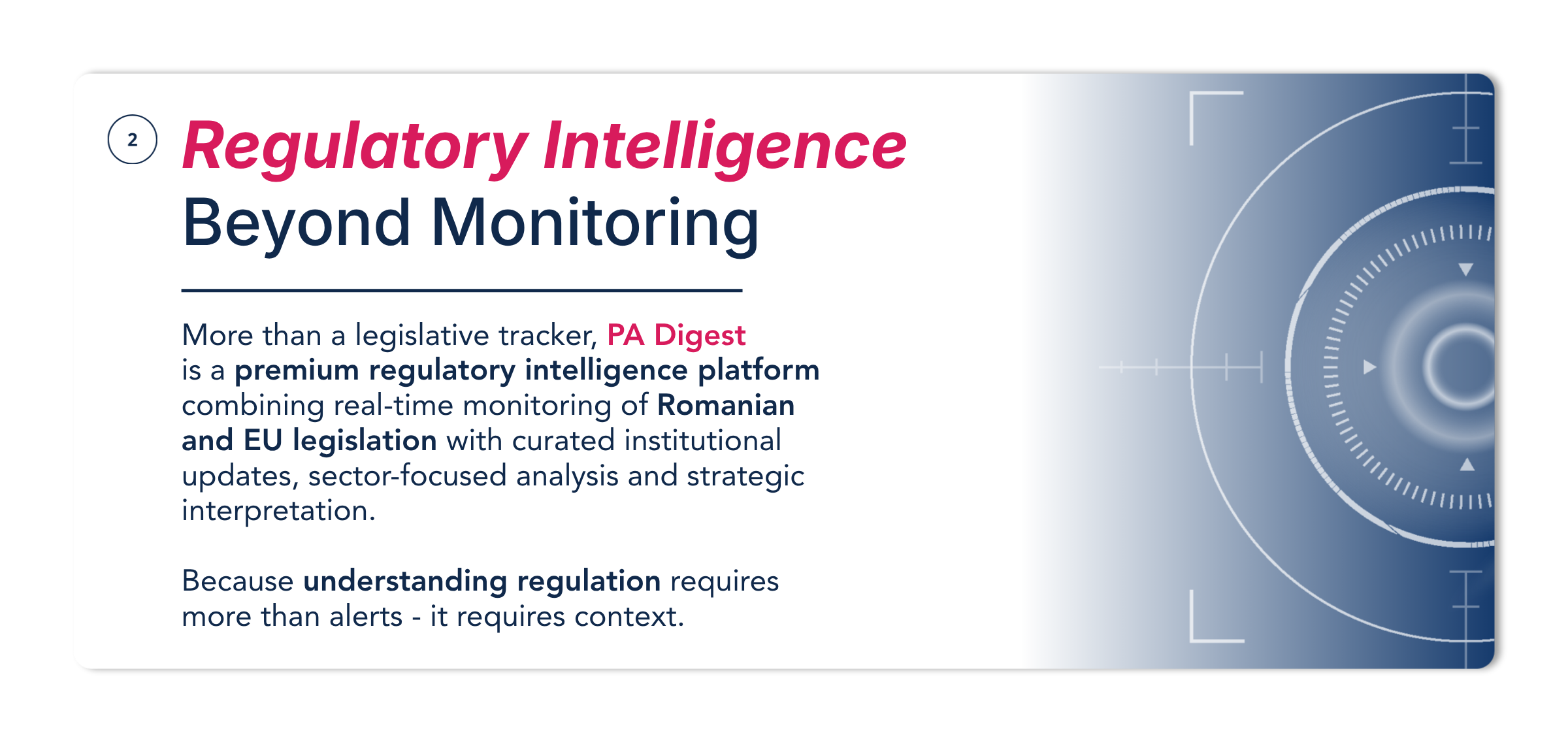 Regulatory Intelligence Beyond Monitoring